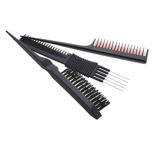 PAMINGONO Haarkamm für Frauen und Männer 3 Stück Breiter Zahnkamm Teaser Kamm Rattenschwanzkamm für Friseur und Styling Leicht und Bequem von PAMINGONO