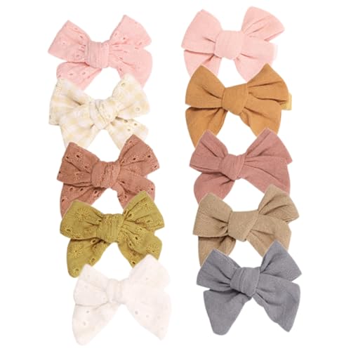 PAMINGONO 10stücke Haarschmuck Bögen Clips Für Mädchen Mit Stickerei Blumen Haarschmuck Bögen Für Kleinkinder Und Frauen Haaraccessoires Für Geburtstagsfeiern Und Hochzeiten von PAMINGONO