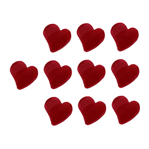 PAMINGONO 10 Stück Teiliges Kleine Herz Haarklammern mit Flockiger Oberfläche Mini Haarspangen für Mädchen und Frauen Haarschonende Vielseitige Stylingclips für Dünnes und Dickes Haar für von PAMINGONO