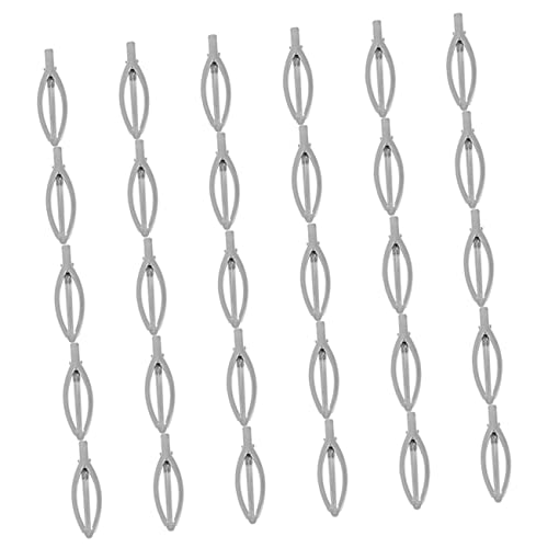 PAMINGONO 100stücke Blattförmige Haarnadeln Geometrische Haarspangen Aus Ausgehöhlte Entenschnabel-clip-haarspangen Für Damen Silber von PAMINGONO