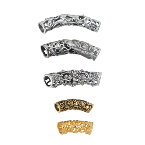 PAMINGONO Haarzöpfe Perlen Manschetten Stilvolle Dreadlock-accessoires Passender Schmuck Für Extensions von PAMINGONO