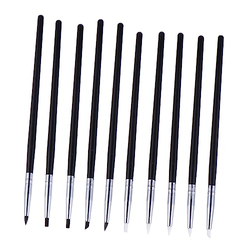 PAMINGONO 10st Nagelstift Mit Weicher Spitze Stift Zum Nachzeichnen Von Nägeln Maniküre Geschirrsauger Skulptur Stifte Punktierte Schnitzstifte Stift Zum Zeichnen Von Nägeln Black Holz von PAMINGONO