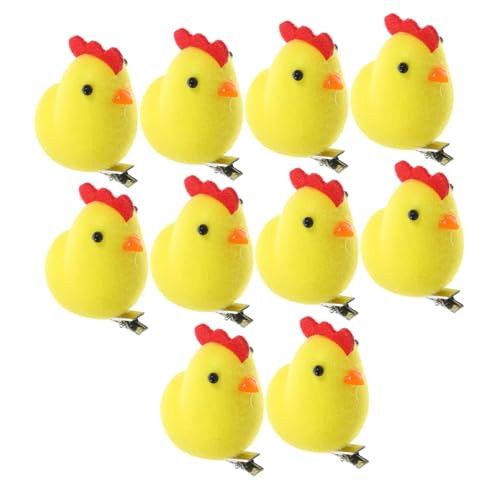 PAMINGONO 10stücke Teiliges Süße Kleine Küken Haarklammern Für Mädchen Fröhliche Osterhaarzubehör Langlebige Haaraccessoires Für Mädchen Und Für Festlichkeiten Und Osterpartys von PAMINGONO