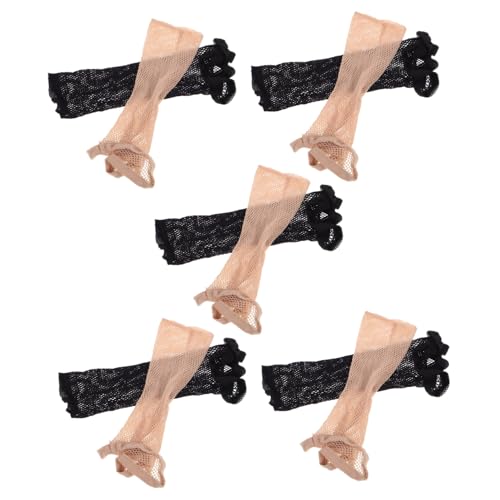 PAMINGONO 10st Perücken-haarnetz-zubehör Perückennetz Haarkappe Strumpfmütze Für Damen Haarnetz Häkeln Haarwickel Strumpfkappen Für Perücken Haarnetze Für Damen Baumwolle von PAMINGONO