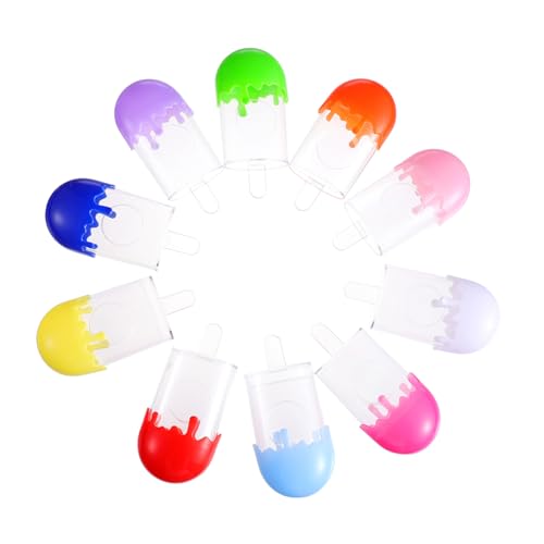 PAMINGONO 10stücke Niedliche Eistüten-förmige Wimpern Aufbewahrungsboxen Leere Wimpernbehälter Organisation Falscher Wimpern Tragbar Und Leicht Für Und Mädchen von PAMINGONO