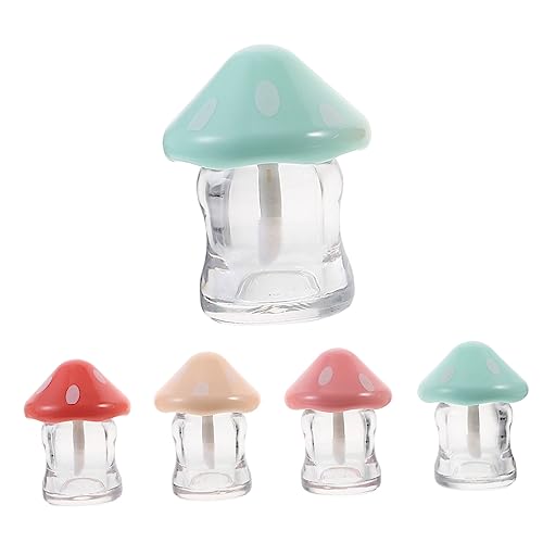 PAMINGONO 10stücke Wiederverwendbare Mushroom Lip Gloss Tubes Kunststoff Behälter Für Lippenpflege Und Kosmetik Für Und -herstellung Gemischten Farben von PAMINGONO