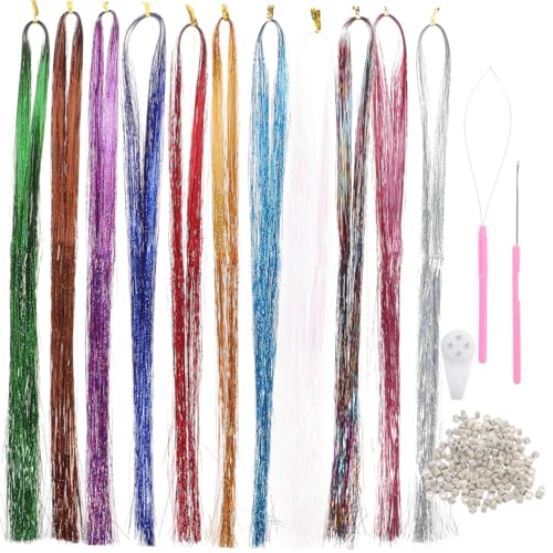 PAMINGONO 120 Cm 18 Farben Glitzerdraht-haarverlängerungs-set Lametta-haarspange Accessoires Für Damen Und Mädchen PAMINGONO 120 Cm 18 Farben Glitzerdraht-haarverlängerungs-set Lametta-haarspange Accessoires Für Damen Und Mädchen von PAMINGONO