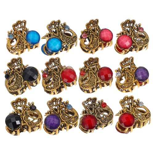 PAMINGONO 12stücke Kleine Haar Klammern Retro Haarspangen Haarklammern Für Frauen Kleine Haarklammer Haarspange Für Verschiedene Haartypen von PAMINGONO