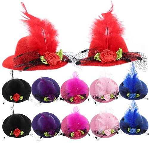 PAMINGONO 12stücke Kleine Hut Haarklammern Für Junge Mädchen Zufällige Farben Perfektes Accessoire Für Partys Und Besondere Anlässe Geeignet Für Jeden Haarschnitt Und Alltägliches von PAMINGONO