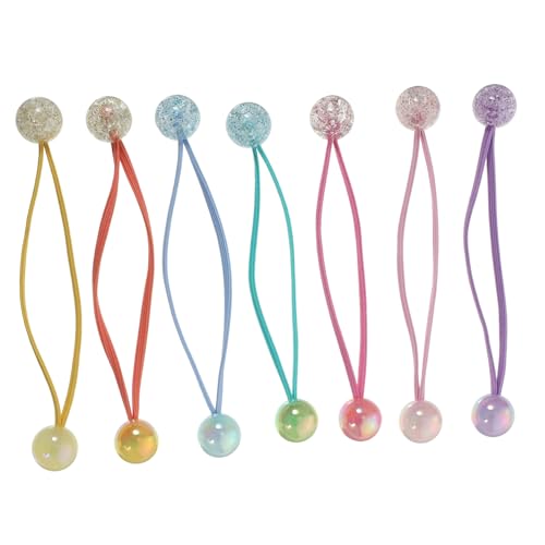 PAMINGONO 14stücke Teiliges Bunter Haargummis Mit Doppelten Kugeln Elastische Haargummis Für Mädchen Für Geburtstagsfeiern Und Alltägliche Frisuren von PAMINGONO