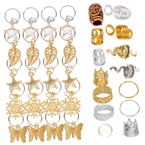 PAMINGONO 146stücke Teiliges Metall Dreadlock Und Haarschmuck Für Zöpfe Vielseitige Haaraccessoires Für Verschiedene Anlässe Wiederverwendbar Und Geeignet Für Viele Frisuren von PAMINGONO