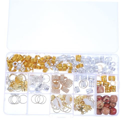 PAMINGONO 158stücke Haarzöpfe Schmuck Zubehör Legierung Haarzöpfe Dekoration Anhänger Ring Für Verschiedene Haartypen Flechtfrisuren Und von PAMINGONO