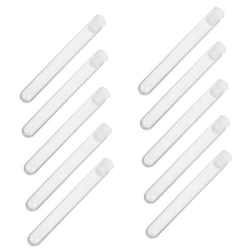PAMINGONO 15stücke Transparente Kunststoff-reagenzgläser Mit Deckeln Aufbewahrungsboxen Für Mascara-stäbchenröhrchen Leere Röhrchen Als Partygeschenke Für Experimente von PAMINGONO