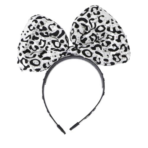PAMINGONO 1stück Leopard Bowknot Stirnband Für Partys Elastisches Haaraccessoire Für Halloween Weihnachten Und Geburtstagsfeiern Stilvolles Und Bequemes Design Für Und Mädchen von PAMINGONO