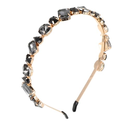 PAMINGONO Stilvolles Strass Stirnband Haar Kopfbedeckung Haardekoration Mode Frauen Stirnbänder Tägliche Kopfbedeckung Schwarz von PAMINGONO