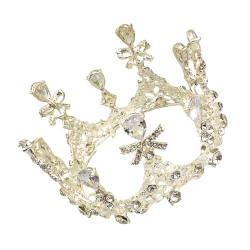 PAMINGONO 1Stk Kinderkrone Prinzessin Krone Mini-Krone Kopfbedeckung Party Tiaras birthday crown geburtstagskrone Kinderkristallkrone Kopfschmuck zum Kindergeburtstag Legierung Golden von PAMINGONO