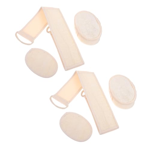 PAMINGONO 2 Sets Rückenreiben Badetücher Peeling Luffa Badetücher Set von PAMINGONO
