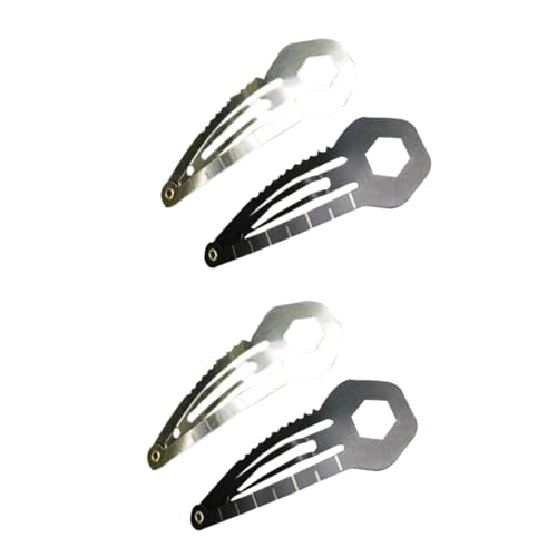 PAMINGONO 2 Sets Edelstahl-haarnadeln-set Multifunktionale Haarspangen Clips Silber/schwarz für Frauen und Mädchen Haar-accessoires 10 Stück von PAMINGONO