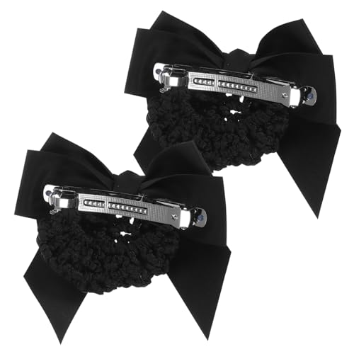 PAMINGONO 2stücke Haar Dutt Abdeckungen Mit Schleifen Design Haarnetz Haarklammern Für Damen Eleganter Haar Clip Für Formelle Und Lässige Anlässe Für Pflegeberufe Und Alltag von PAMINGONO