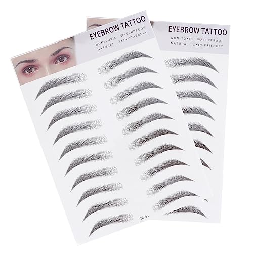 PAMINGONO 2 Stück Augenbrauen Transfer Sticker Schwarz Haarähnliche Imitationsbrauen Einfach Anzuwendendes Augenbrauen Tool für Natürliche Vollere Brauen bei Männern und Frauen PAMINGONO 2 Stück Augenbrauen Transfer Sticker Schwarz Haarähnliche Imitationsbrauen Einfach Anzuwendendes Augenbrauen Tool für Natürliche Vollere Brauen bei Männern und Frauen von PAMINGONO