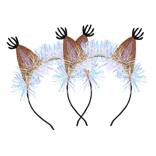 PAMINGONO 2 Stück Eichhörnchenohren Haarreif Teiliges für Mädchen Party Haarschmuck Cosplay Kostüm Tierischer Kopfschmuck für Karneval und Aufführung von PAMINGONO