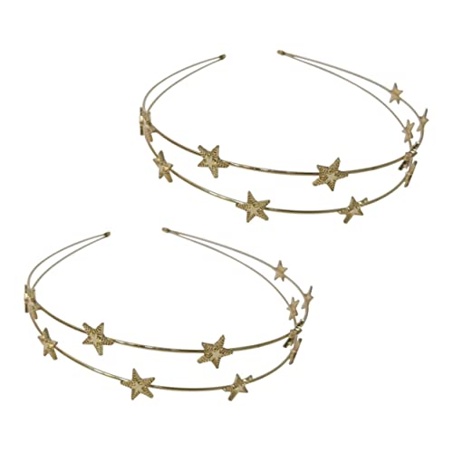 PAMINGONO 2stücke Haarreifen Mit Sternen Aus Hochwertiger Schickes Stirnband Für Damen-kopfschmuck Dekorativer Stirnbandschmuck Für Party Und Alltag von PAMINGONO