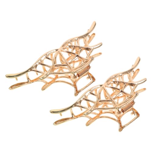 PAMINGONO 2stücke Metall Spiderweb Haarklammern Für Frauen Dekorative Haarklammer Mit Festem Halt Für Haartypen Elegantes Haaraccessoire von PAMINGONO