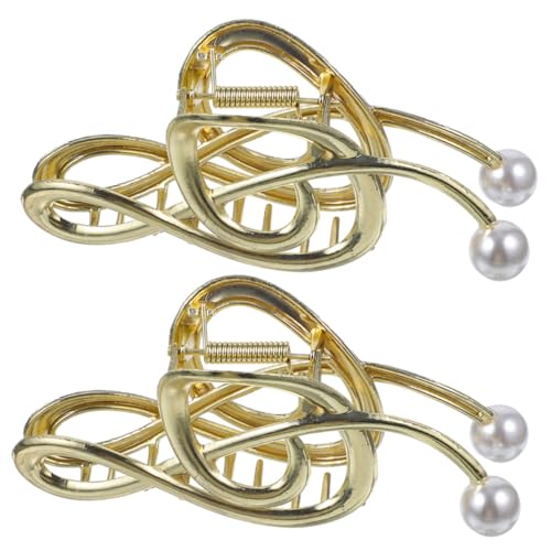 PAMINGONO 2stücke Haarspange Mit Musiknote Haarklammer Aus Metall Für Frauen Große Haarclips Für Langes Haar Minimalistisches Haarzubehör Für Täglichen Gebrauch von PAMINGONO