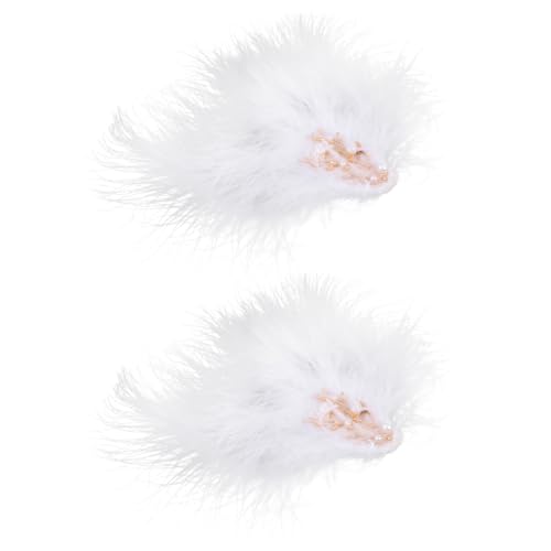 PAMINGONO 2stücke Haarspangen Mit Federn Für Mädchen Handgefertigte Haarklammern Verschönerung Von Alltagslooks Für Besondere Anlässe Und von PAMINGONO