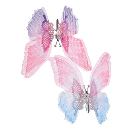 PAMINGONO 2er Set Haarclips Mit Beweglichem Schmetterling Haarspangen Für ädchen Haarschmuck Pink Und Pink Kreative Haaraccessoires Für Teenager Und von PAMINGONO