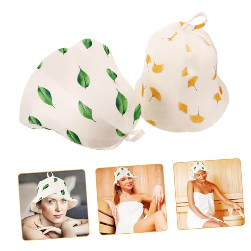 PAMINGONO 2stücke Filz Saunahut Für Herren Damen Sauna Zubehör Mit Hoher Wasseraufnahmefähigkeit Isolierung Hut Schnell Trocknend Bequemer Sauna Hut von PAMINGONO