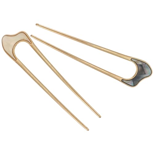 PAMINGONO 2stücke Legierung Haarnadeln U-förmige Haar Clips Haarstäbchen Damen Kopf-schmuck Retro Haaraccessoires von PAMINGONO