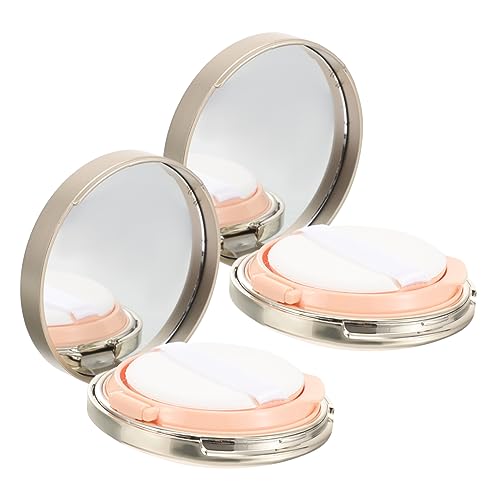 PAMINGONO 2 Stücke Leere Kissen Foundation Fall Tragbarer Behälter Kompakte Make-up Box Spiegel Nachfüllbare Kosmetikbehälter für Sonnencreme von PAMINGONO