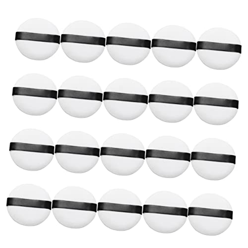 PAMINGONO Komfortable Kosmetik Make up Pads 20 Stück Weiche Puderquaste Für Gesicht Hautfreundlich 60x12mm Für Mädchen Für Lose Und Gepresste Puder von PAMINGONO