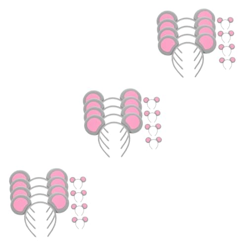 PAMINGONO 24stücke Mausohren Haarreifen Teiliges Für Halloween Kostüm Flexible Kopfbedeckung Für Tier-cosplay Und Partys Angenehmer Tragekomfort Für Erwachsene von PAMINGONO