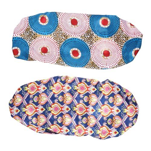 PAMINGONO Nachtschlafmütze 2 Stück Motorhaube Hutüberzug Für Frauen Zöpfe Weben Lockig Oder Extensions von PAMINGONO