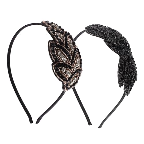 PAMINGONO 2stücke Strass Stirnband Vintage Haarreif Damen Kopfschmuck Mode Haar Schmuck Böhmen Haarband von PAMINGONO
