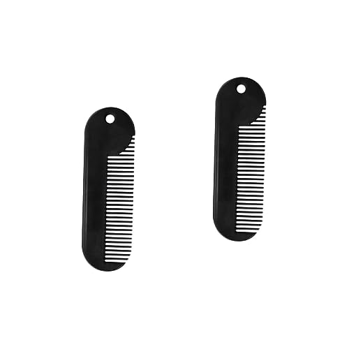 PAMINGONO 2 Stück Haarstylingkamm Aus Zinklegierung Robustes Tragbares Styling-zubehör Für Den Bart Und Das Friseursalon-gadget Der Männer von PAMINGONO
