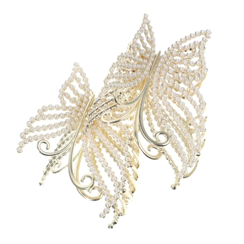 PAMINGONO 2stücke Perlen Schmetterlings Haarklammern Bling Haarklammer Für Frauen Haar Styling Werkzeug Mit Schmetterlingsdekor von PAMINGONO