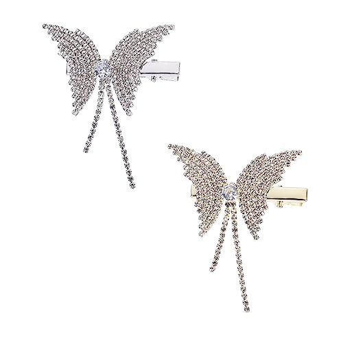 PAMINGONO 2stücke Wasserstein Schleifen Haarnadeln Strass Haarspangen Für Mädchen Haaraccessoires Für Partys Alltag Und Besondere Anlässe Für Dünnes Und Dickes Haar von PAMINGONO