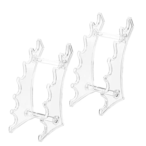PAMINGONO 2st Gebogener Stift Halter Bleistifthalter Stifthalterständer Nagelbürstenhalter Schreibtisch-organizer Augenbrauenbürstenhalter Einfacher Schreibstifthalter Acryl von PAMINGONO