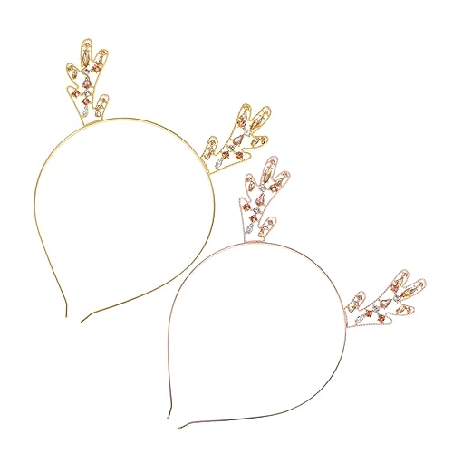 PAMINGONO 2 Stücke Festival Haar Strass Geweih Kopfschmuck Stirnband Für Mama Rose von PAMINGONO