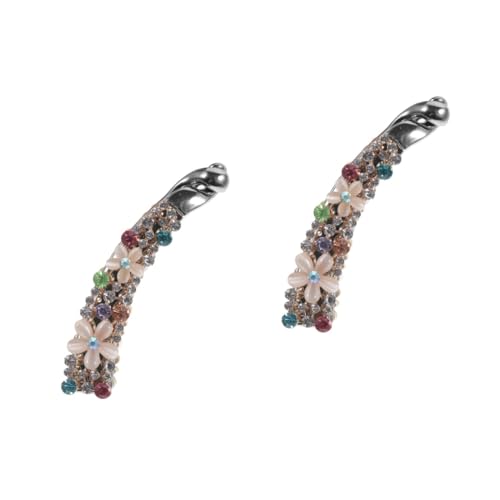 PAMINGONO 2st Haarspange Mit Strass Haarklemme Diffusor Kämme Bannatyne Haarspangen Mit Strass Haarschmuck Für Frauen Dickes Haar Große Bananenklammern Für Auto Haarklammer Strasssteine Weiß von PAMINGONO