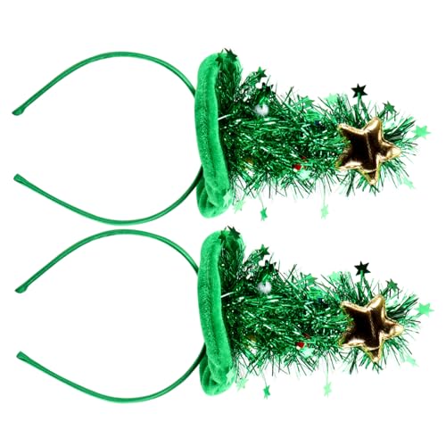 PAMINGONO Weihnachts-haarspangen-set 2-teilig Weihnachtsbaum-stern-stirnband Baum-party-kopfschmuck Für Feiertagspartys Und Veranstaltungen von PAMINGONO