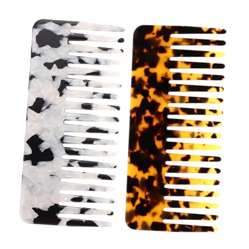 PAMINGONO 2stücke Kämme Für Frauen Aus Essigsäurefolie Entwirrungskamm Mit Schildpatt Und Leopardenmuster Haarnadeln Zum Sanften Entwirren Nasser Haare Vielseitig Einsetzbar Für Männer Und f von PAMINGONO