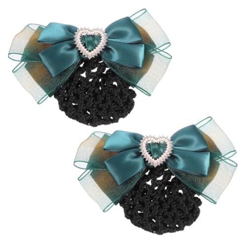 PAMINGONO 2stücke Dutt-abdeckung Mit Schleife Haarnetz Für Damen Dutt-clip Metall Haarnetz Für Verschiedene Duttfrisuren Hochsteckfrisur-accessoires Für Berufliche Anlässe von PAMINGONO