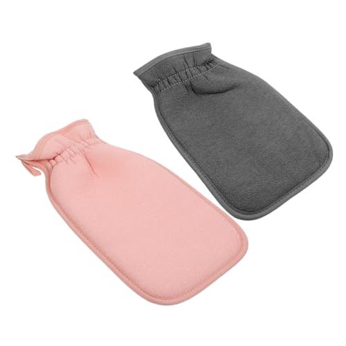 PAMINGONO 2stücke Pack Peelinghandschuhe Für Dusche Badehandschuhe Zum Körperpeeling Waschhandschuhe Für Männer Und Frauen Kompakt Und Leicht Für Unterwegs von PAMINGONO