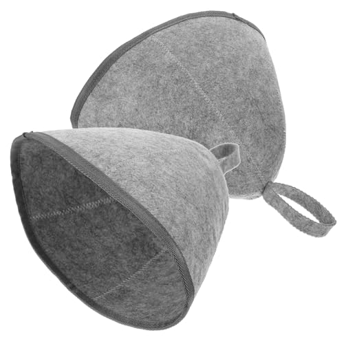 PAMINGONO 2stücke Sauna Hut Filz Unisex Sauna Schützt Vor Überhitzung Für Damen Und Für Dampfbad Graue Ausführung Mit PAMINGONO 2stücke Sauna Hut Filz Unisex Sauna Schützt Vor Überhitzung Für Damen Und Für Dampfbad Graue Ausführung Mit von PAMINGONO