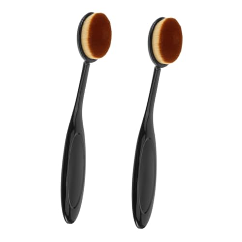 PAMINGONO 2stücke Teiliges Set Flacher Foundation Pinsel Für Flüssig-make-up Multifunktionale Kosmetikbürsten Für Gleichmäßigen Teint Und Sanftes Verblenden Langanhaltende Hochwertige von PAMINGONO
