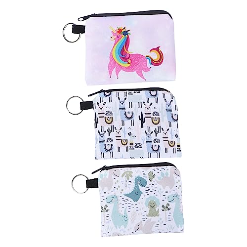 PAMINGONO Personalisierte 3 Stücke Mini Geldbörse Set Cartoon Geldbörse Mode Dame Make-up Tasche von PAMINGONO